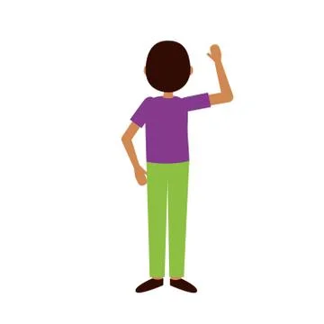 Man back view Stock Illustration