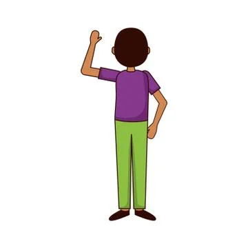 Man back view Stock Illustration