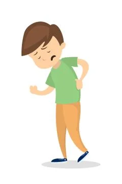 Man with backache. 스톡 일러스트