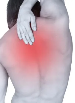 Man with backache Stock Photos