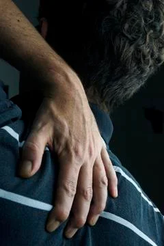 Man with backache Stock Photos