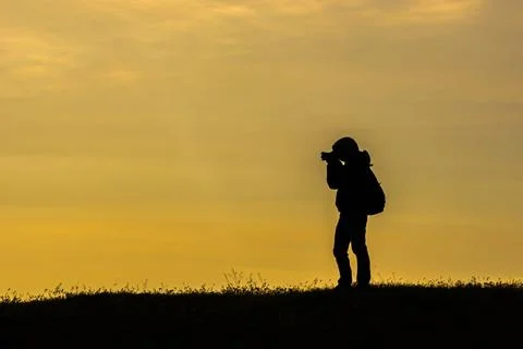 Man in the background of nature Stock Photos