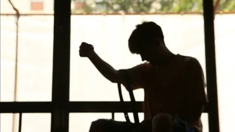 A man in a bad mood. depression Stock Footage 76916052