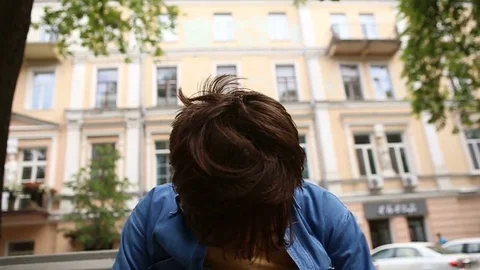 A man in a bad mood. depression Stock Footage 76916589