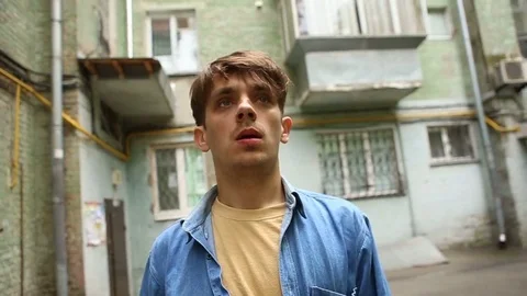 A man in a bad mood. depression Stock Footage 76916944