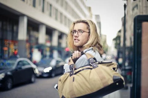 Man with a bag Stock Photos
