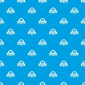 Man bags pattern seamless blue Illustrazione stock