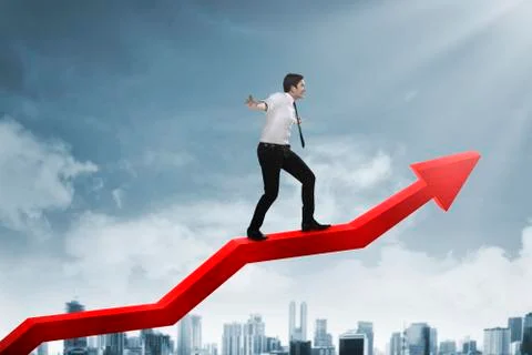 Man Balancing Chart Stock Photos