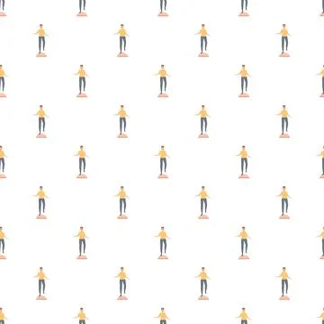 Man balancing on one leg pattern Illustrazione stock