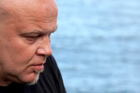 Man with bald head. Foto stock