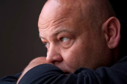Man with bald head. Foto stock