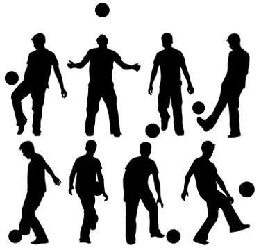 Man with ball Illustrazione stock