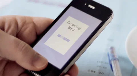 Man banking on smartphone Video stock 32867154