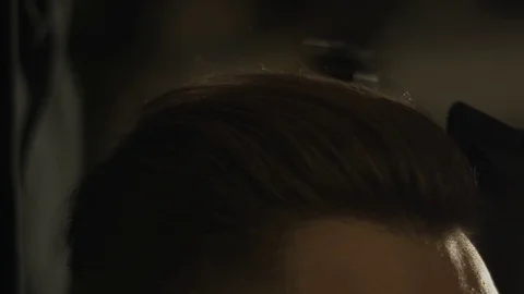 Man in the barber shop close up. Video stock 72632336