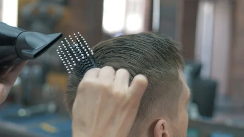 The man in the Barber shop Stock Footage 105196362