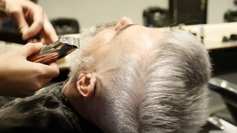 Man in barber shop Stock Footage 121121696
