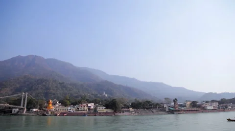 Man Bathing in Ganges River Video stock 41758813