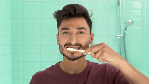 Man in bathroom Video stock 72268075