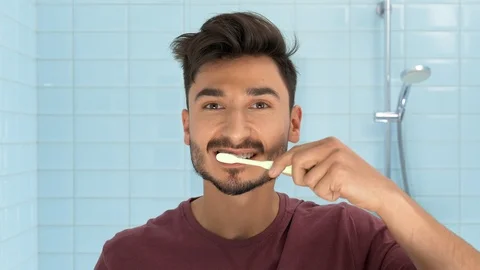 Man in bathroom Stock Footage 103966941