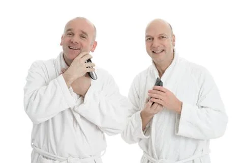 Man in bathroom Stock Photos