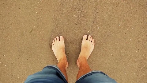 Man on a beach Video stock 96003693