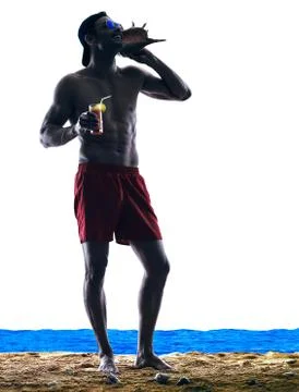 Man on the beach Stock Photos