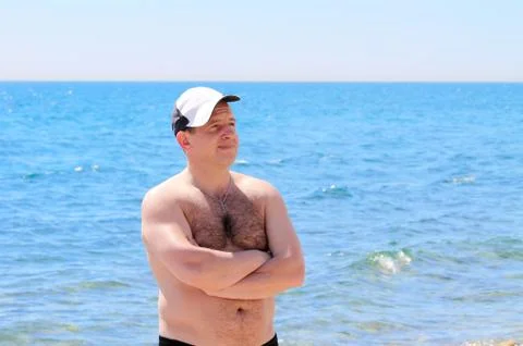 A man on the beach Stock Photos