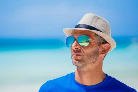 Man on the beach 写真素材