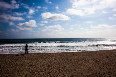 Man on the beach Stock Photos