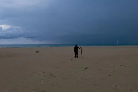 Man in the Beach Stock Photos