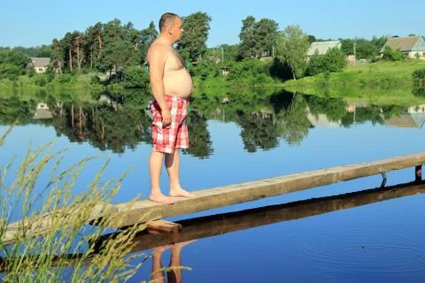 Man on the beach Stock Photos