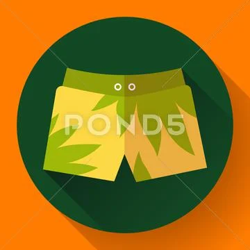 Beach shorts outlet vector