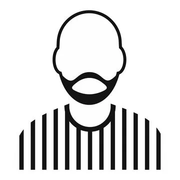 Man with beard avatar simple icon Stock Illustration