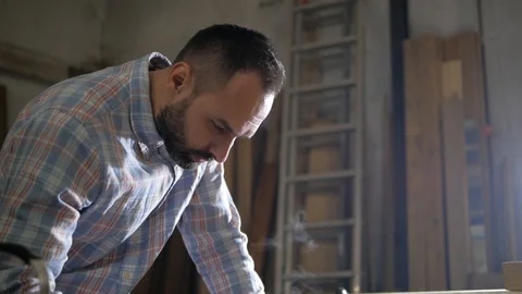 Man with a beard drinking tea Stock Footage 99592125