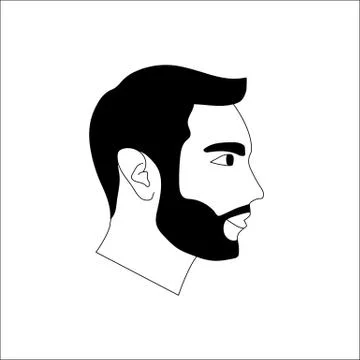 Man with beard icon Stock Illustration
