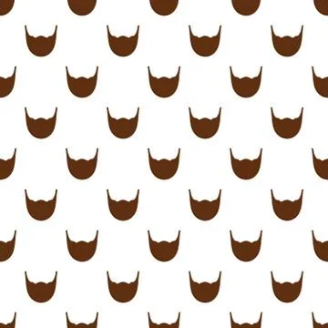 Man beard pattern seamless Stock Illustration
