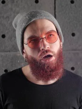 Man with a beard. Stock Photos