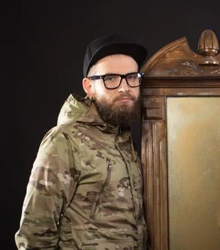 Man with a beard Stock Photos