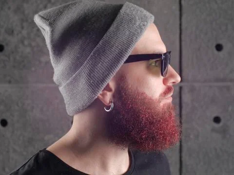 Man with a beard. Stock Photos