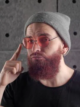Man with a beard. Stock Photos