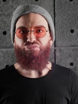 Man with a beard. Stock Photos