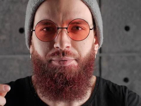 Man with a beard. Stock Photos