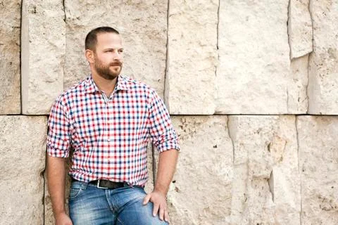 Man with beard Stock Photos