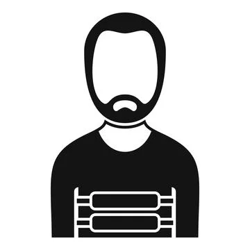 Man with beard wearing an apparent explosive vest Stock Illustration