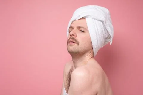 Man beautify making face massage for better male macho appearence Stock Photos