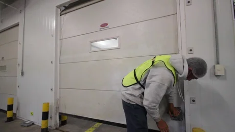 Man from behind closing cellar 스톡 동영상 130043073