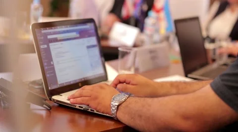 Man behind the laptop Stock Footage 51690200