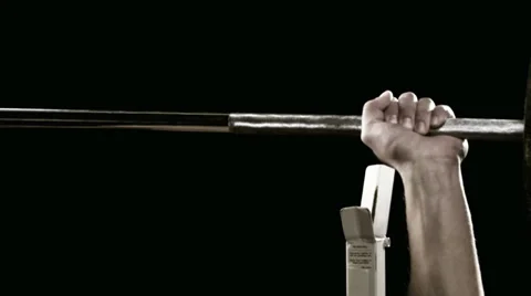 Man bench pressing dumbbells Video stock 33831300