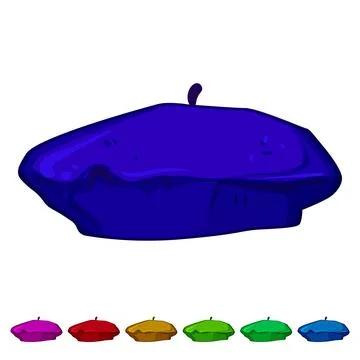 Man beret cartoon vector graphic Stockillustratie