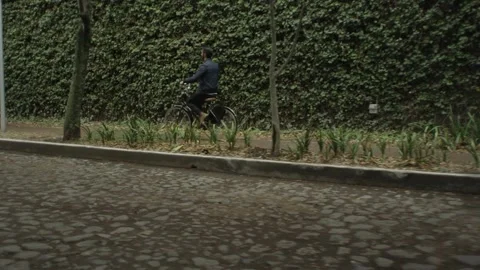 Man on a Bicycle Stock Footage 137550274